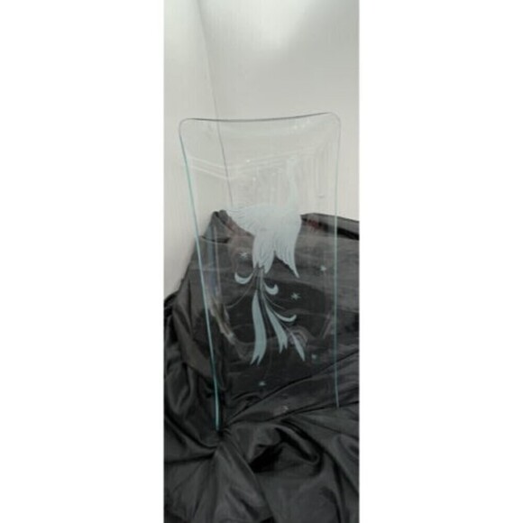 Vintage Etched Bird Vanity Tray Clear Glass Home Accessories Decor Nautical - Picture 6 of 11